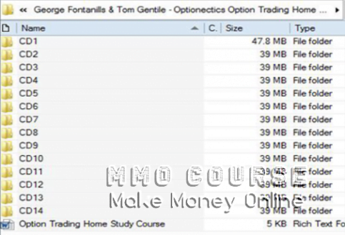 GEORGE FONTANILLS TOM GENTILE – OPTIONETICS 6 DVD SERIES HOME STUDY COURSE 1