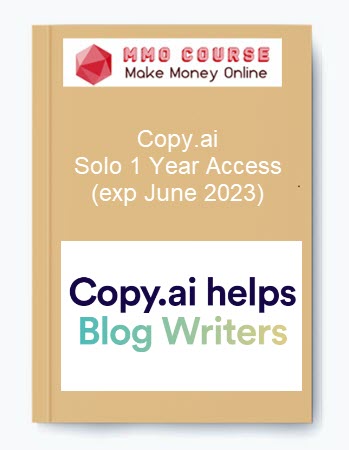 Copy.ai Solo 1 Year Access (exp June 2023)