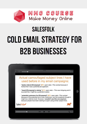 Salesfolk – Cold Email Mastery: Cold Email Strategy for B2B Businesses