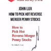John Lux – How to Pick Hot Reverse Merger Penny Stocks