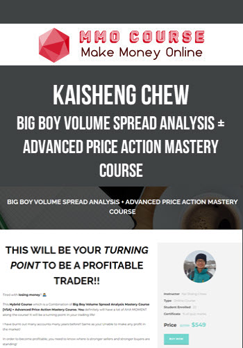 Kaisheng Chew – Big Boy Volume Spread Analysis + Advanced Price Action Mastery Course