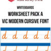 Writeboards – Worksheet Pack A – VIC Modern Cursive Font